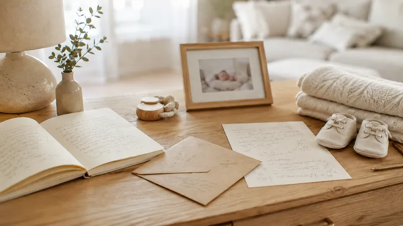 Mensagens e frases para o bebê (cartões, álbum, primeira foto e a carta de pai)